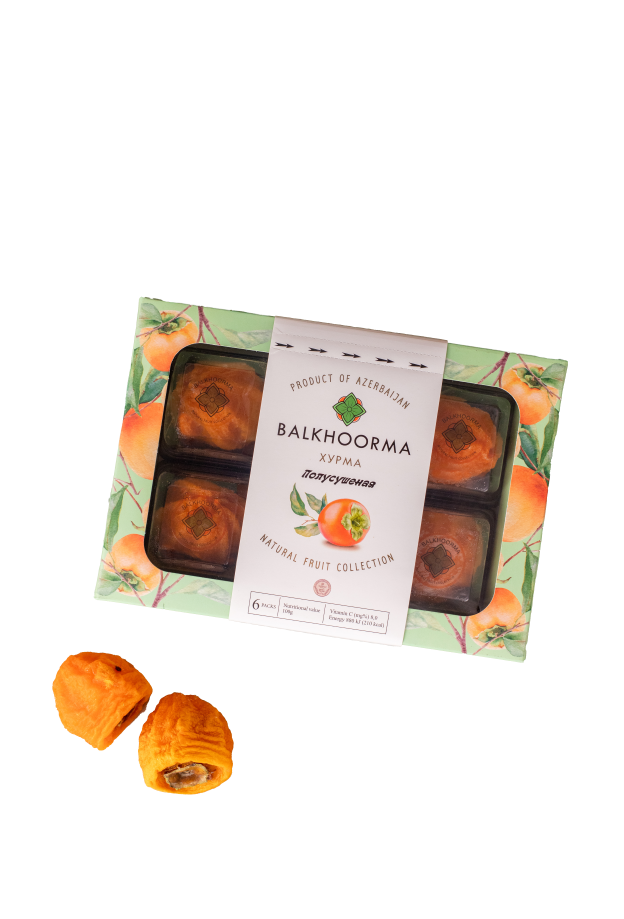 Frozen semi dried persimmon, 6 pcs