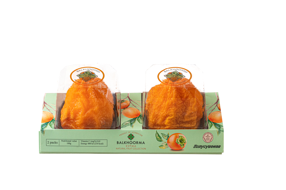 Frozen, semi dried Persimmon, 2 pcs